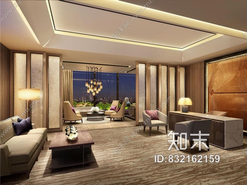 HBA丨山东淄博喜来登酒店施工图下载【ID:832162159】