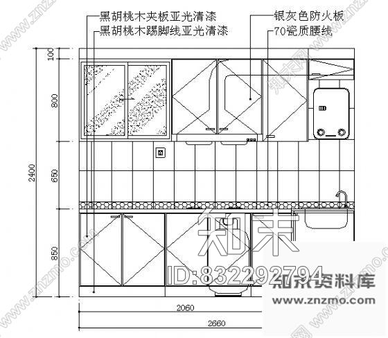 图块/节点厨房立面施工图下载【ID:832292794】