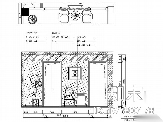 [浙江]高档小区三居室室内设计CAD施工图（含效果）cad施工图下载【ID:161800178】