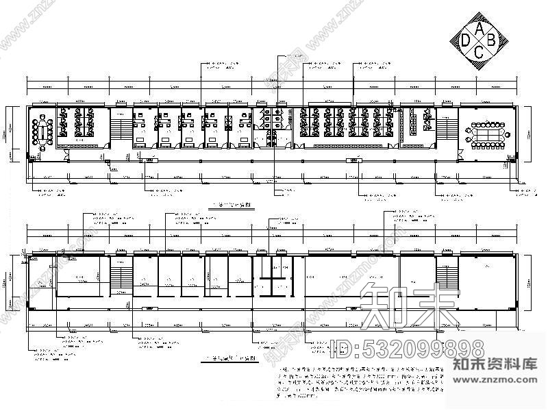 施工图湖南某汽车公司厂房办公室装修图施工图下载【ID:532099898】