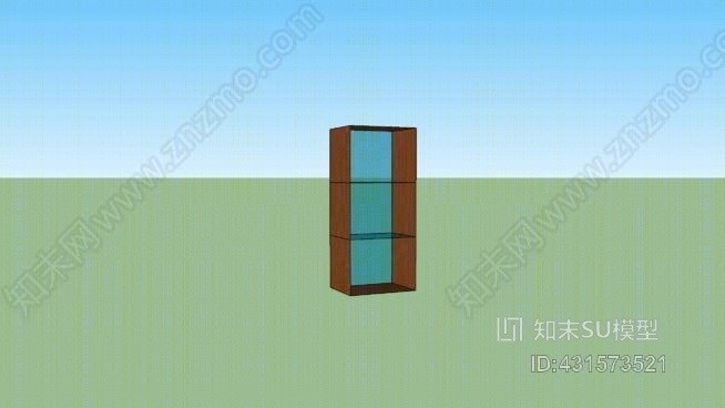 带玻璃架的陈列柜SU模型下载【ID:431573521】