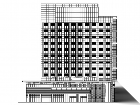 某十三层白领公寓建筑施工图施工图下载【ID:160719186】