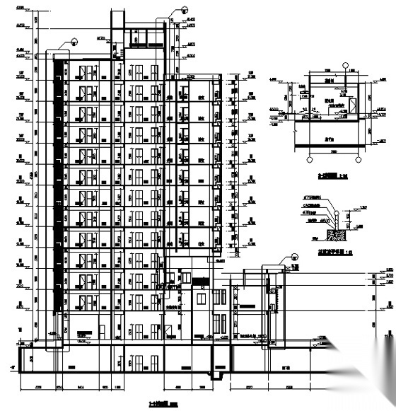 某十三层白领公寓建筑施工图施工图下载【ID:160719186】