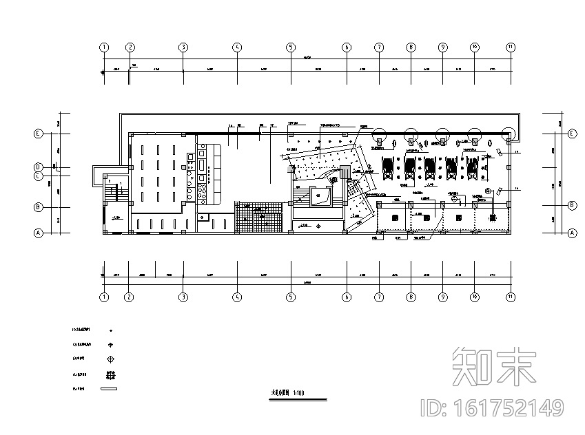 长46.95米宽11.5米西餐厅设计装修施工图cad施工图下载【ID:161752149】