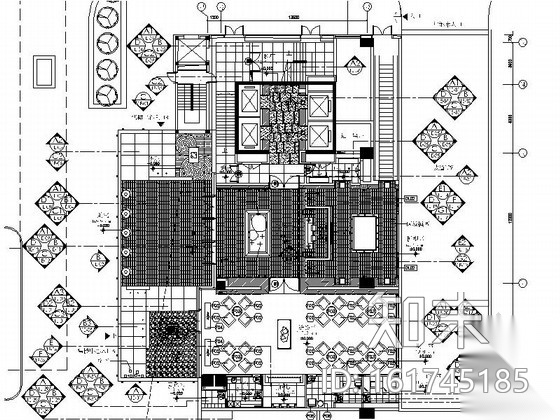 [北京]某高级住宅小区售楼处室内装修施工图（含效果）施工图下载【ID:161745185】