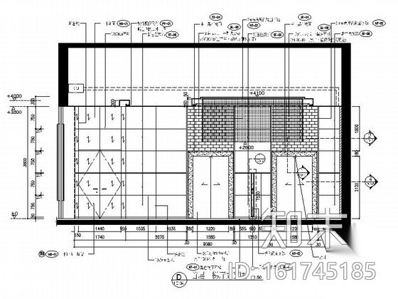 [北京]某高级住宅小区售楼处室内装修施工图（含效果）施工图下载【ID:161745185】