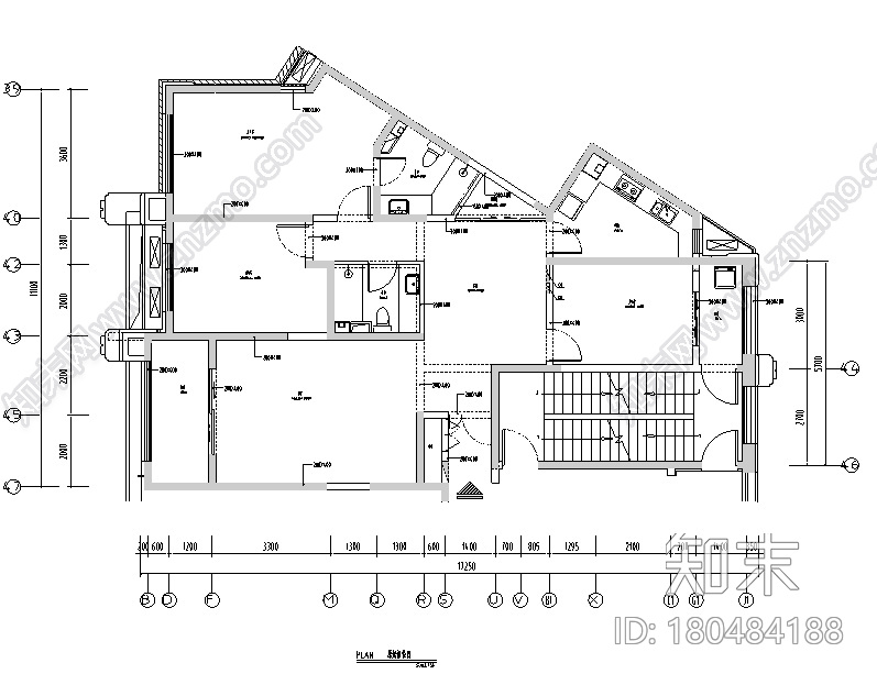 淡黄优雅|现代简约小清新样板间设计施工图（附效果图）施工图下载【ID:180484188】