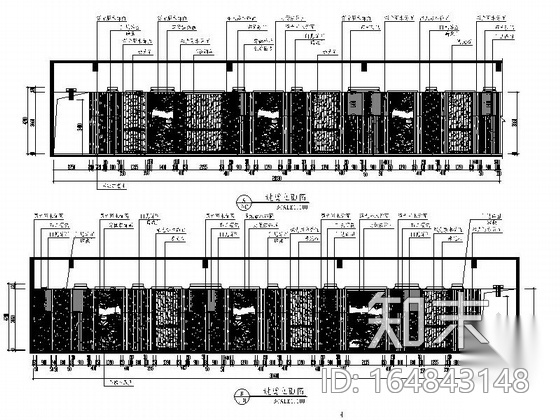 [深圳]特色新中式餐厅设计装修图（含效果）cad施工图下载【ID:164843148】