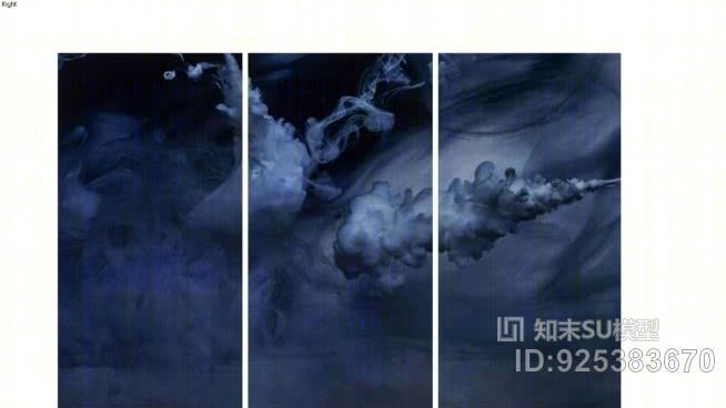 64683图片玻璃画云160x240cm（3集）SU模型下载【ID:925383670】