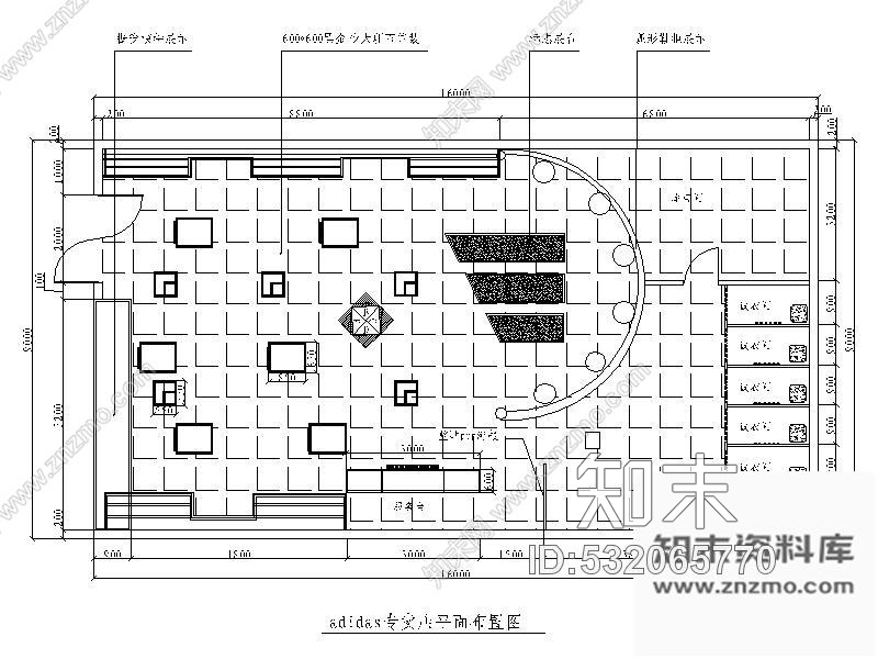 施工图某市阿迪达斯专卖店室内装修方案含效果施工图下载【ID:532065770】