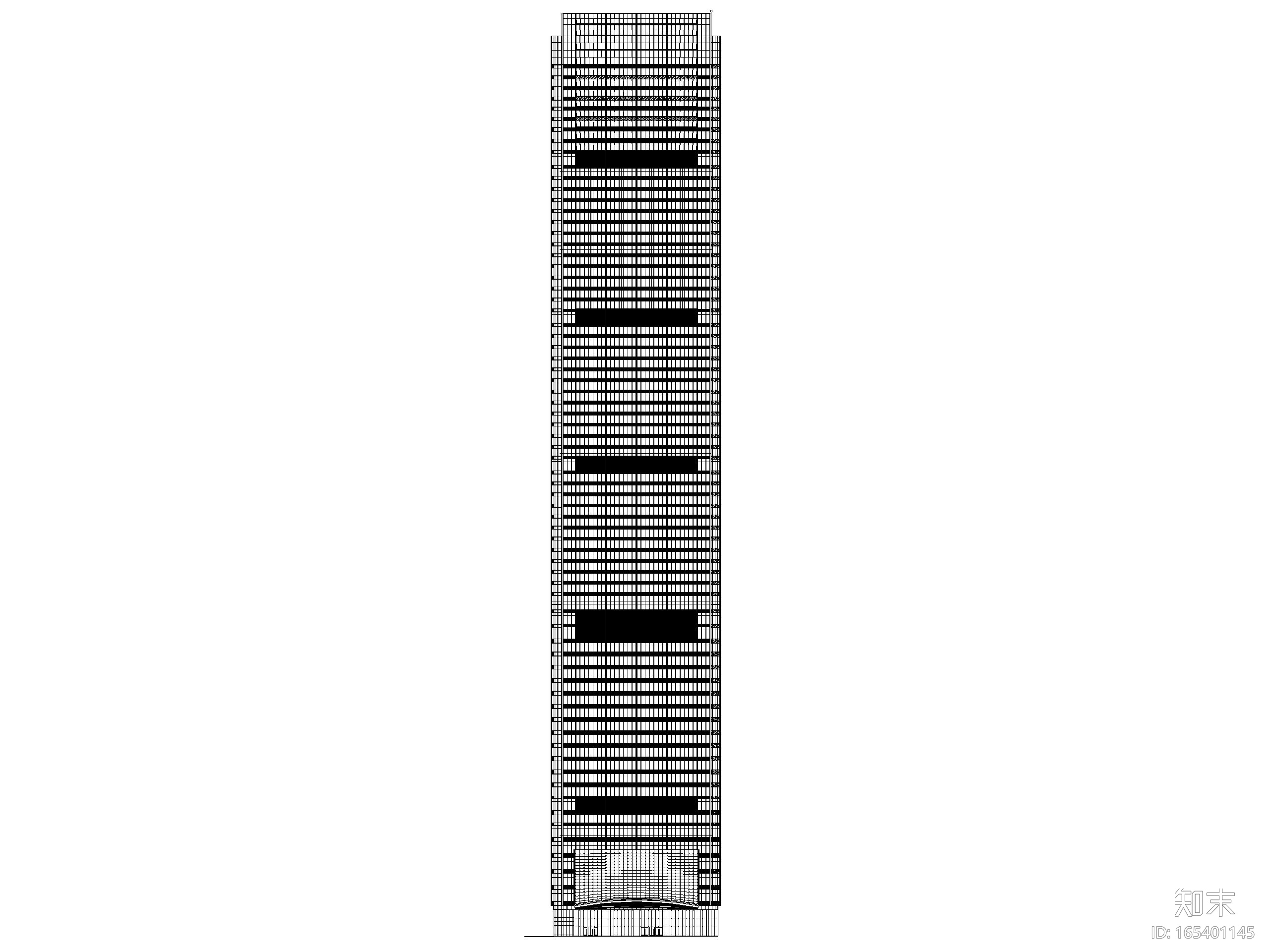 淮安超高层商业_办公_公寓塔楼建筑施工图施工图下载【ID:165401145】