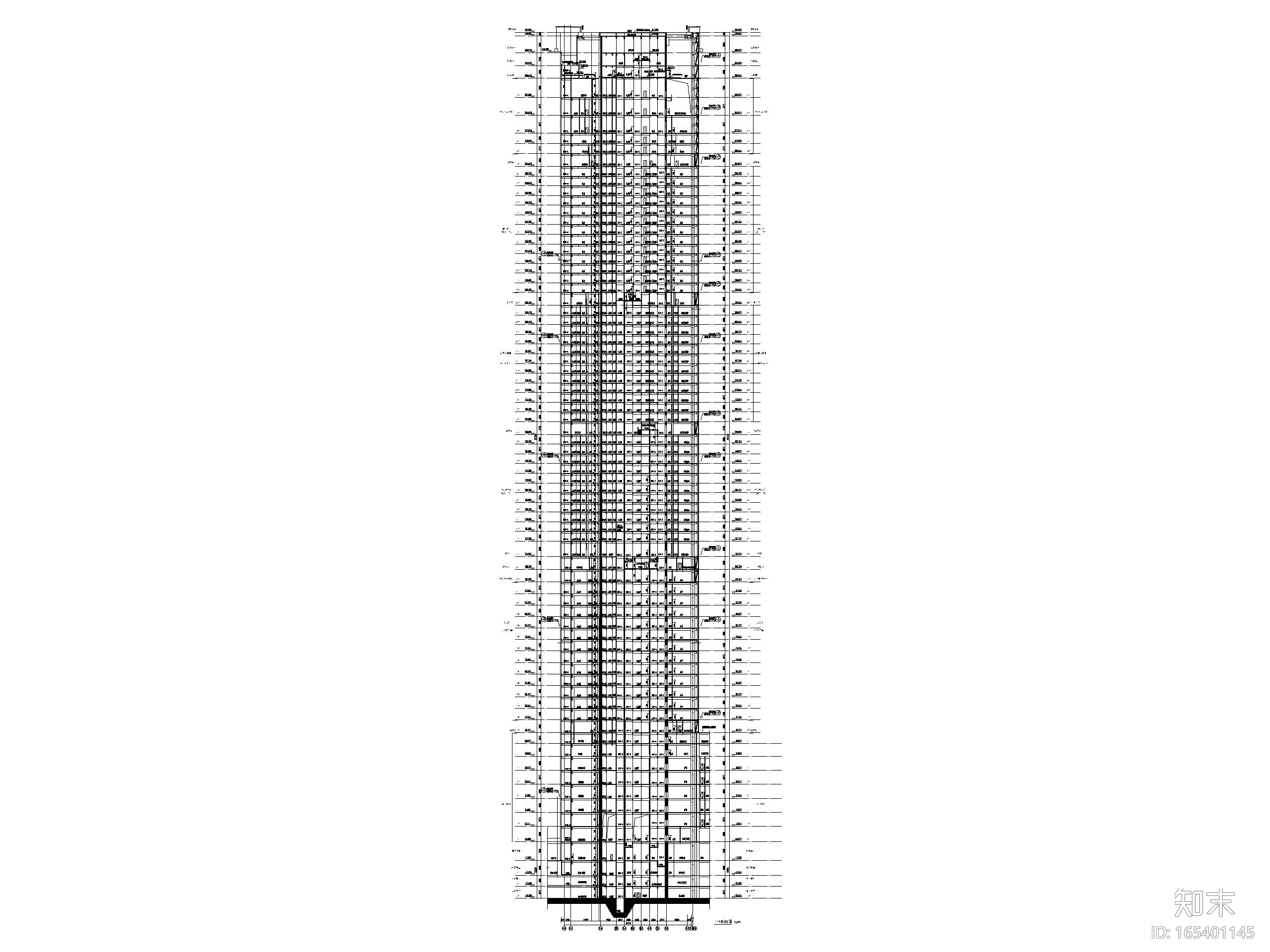 淮安超高层商业_办公_公寓塔楼建筑施工图施工图下载【ID:165401145】