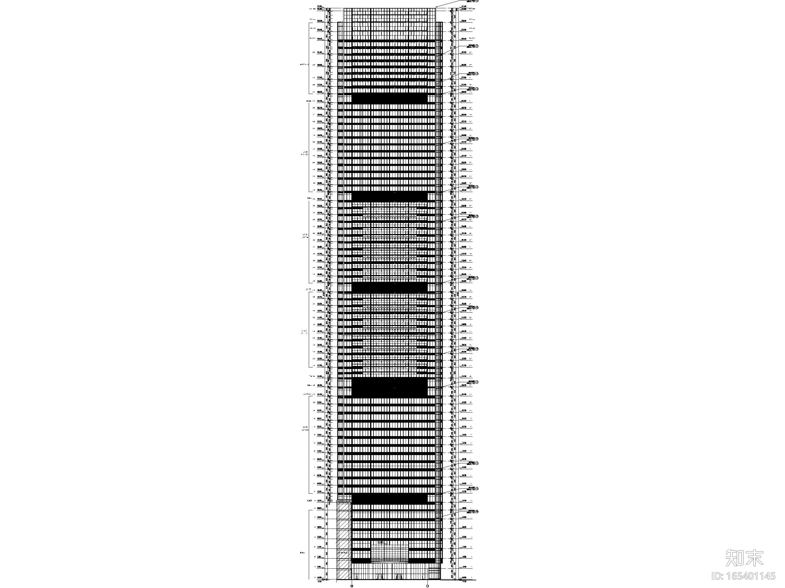 淮安超高层商业_办公_公寓塔楼建筑施工图施工图下载【ID:165401145】