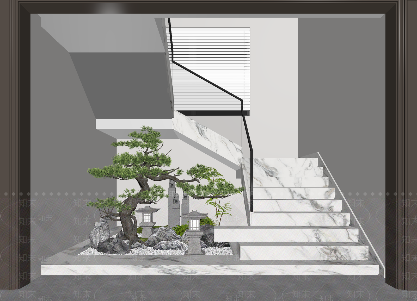 新中式玄关3D模型下载【ID:1214746523】
