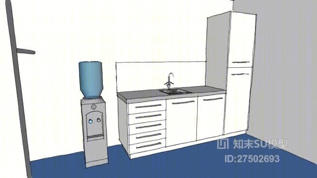 家居开放厨房SU模型下载【ID:318128089】
