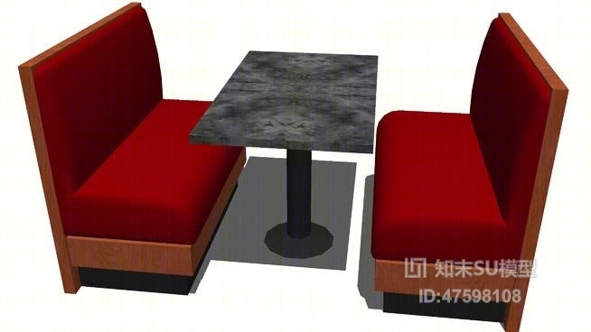 休闲桌椅组合SU模型下载【ID:719305915】