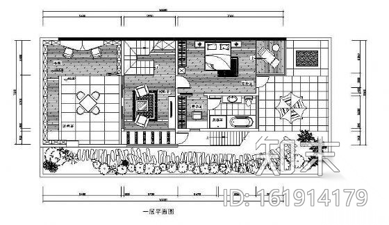 三层别墅室内装修供参考cad施工图下载【ID:161914179】