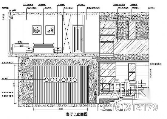 三层别墅室内装修供参考cad施工图下载【ID:161914179】