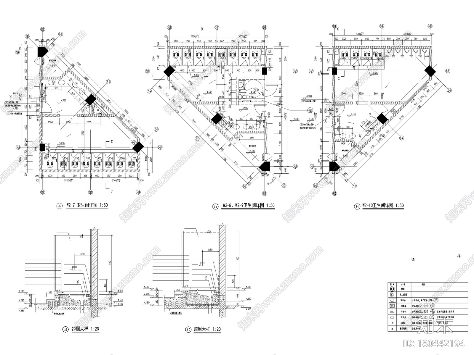 [广东]四层框架结构体育馆建筑竣工图2018cad施工图下载【ID:180442194】