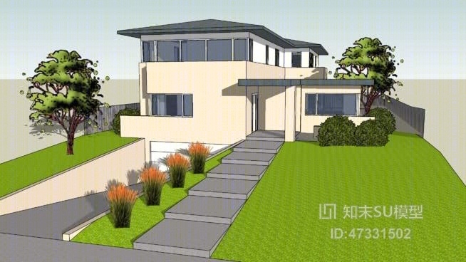 现代室内住宅SU模型下载【ID:47331502】