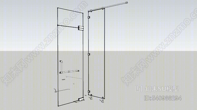 浴室隔断SU模型下载【ID:540988294】