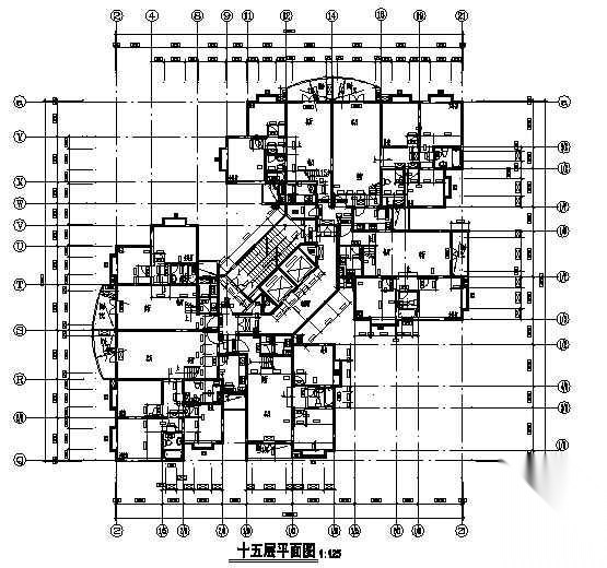 某市二十四层住宅楼建筑方案图.cad施工图下载【ID:149851143】