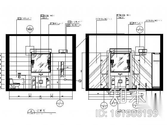 [上海]五星豪华酒店F型套房施工图cad施工图下载【ID:161986199】