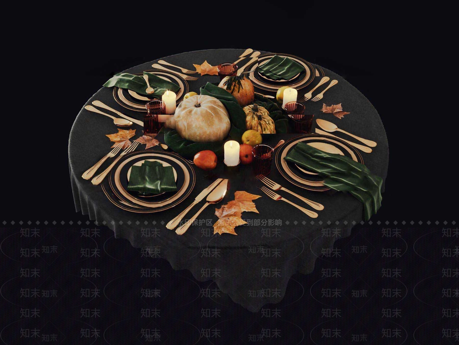 现代刀叉餐具3D模型下载【ID:998950081】