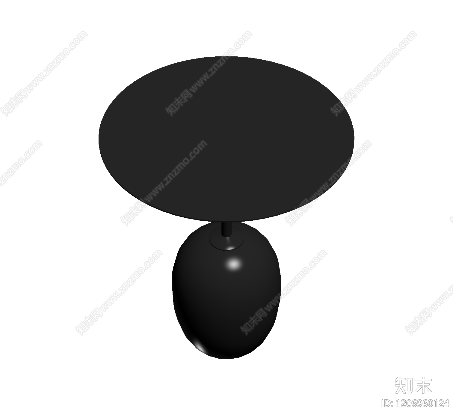 黑色球形吊灯3D模型下载【ID:1206960124】