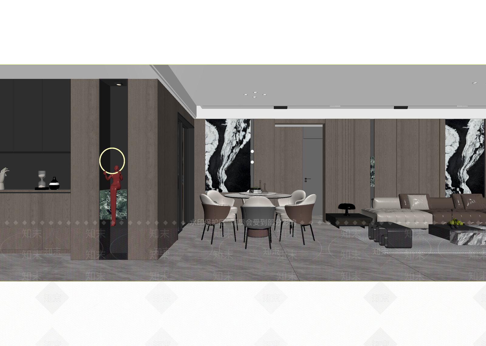 意式客餐厅3D模型下载【ID:1215174964】