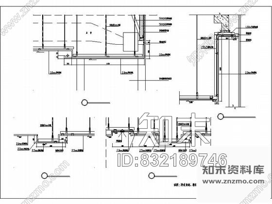 图块/节点大厅吊顶剖面图cad施工图下载【ID:832189746】