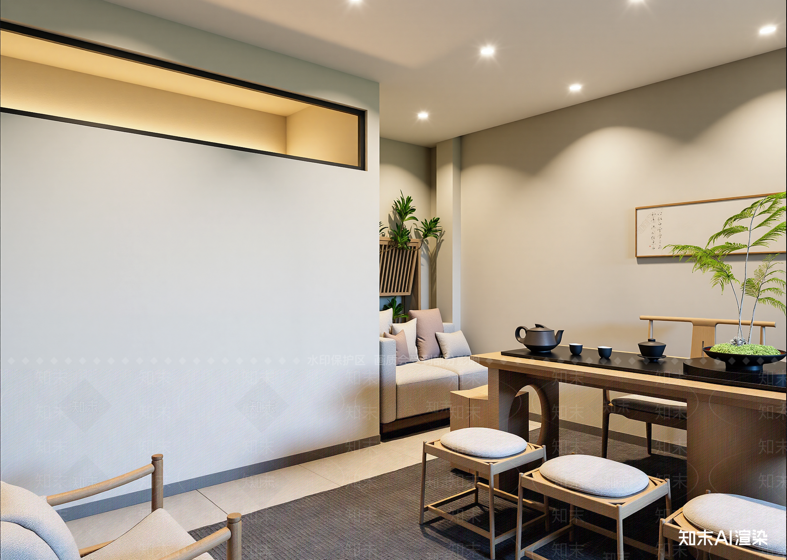 新中式茶室3D模型下载【ID:1214750621】
