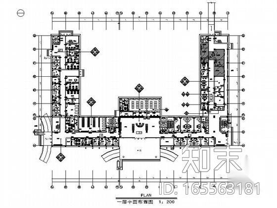 [江西]某中医院门诊医技楼装修施工图cad施工图下载【ID:165563181】