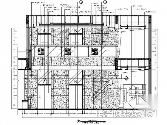 [江西]某中医院门诊医技楼装修施工图cad施工图下载【ID:165563181】