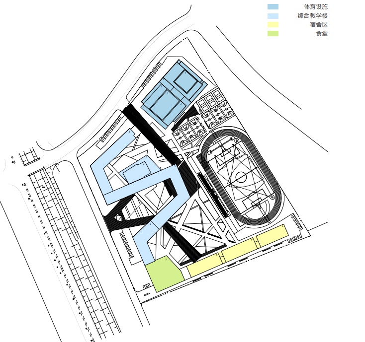 天津市西青区中学建筑设计法方案文本cad施工图下载【ID:167032160】