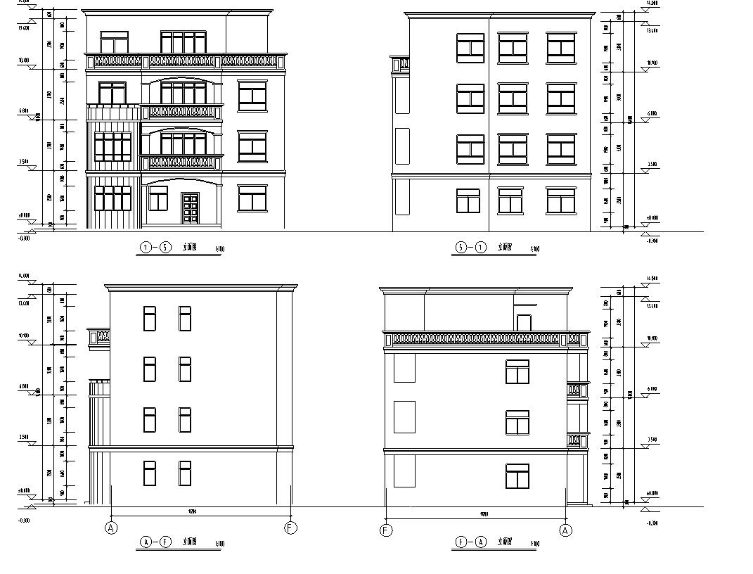 三层欧式别墅建筑方案设计（包含效果图）cad施工图下载【ID:166326197】