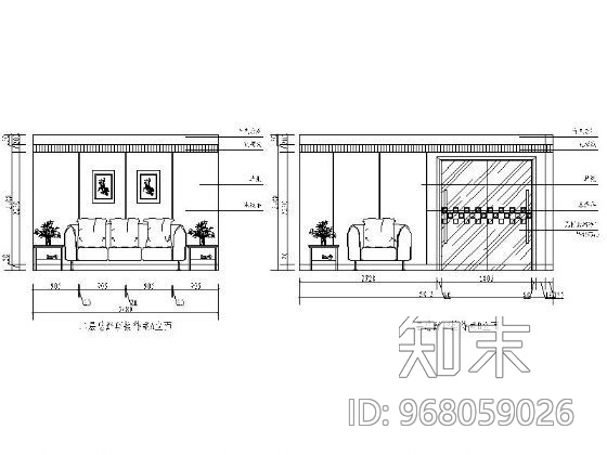 2000㎡现代办公楼室内施工图（含效果图）cad施工图下载【ID:968059026】