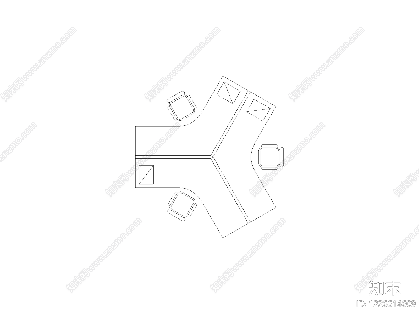 桌椅CAD图纸