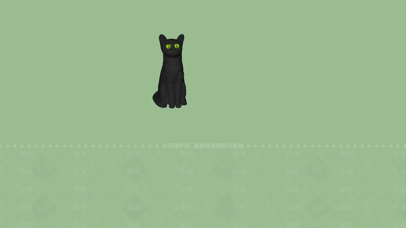 黑色的猫SU模型下载【ID:1162361965】