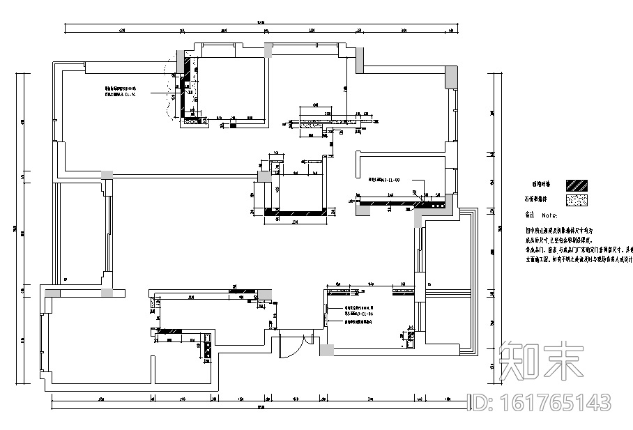 凯旋门现代木质简约风豪宅设计施工图（附效果图）cad施工图下载【ID:161765143】