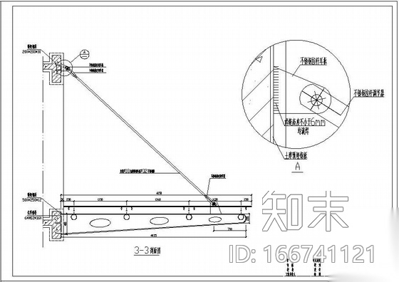 山东某厅办公楼幕墙结构图cad施工图下载【ID:166741121】