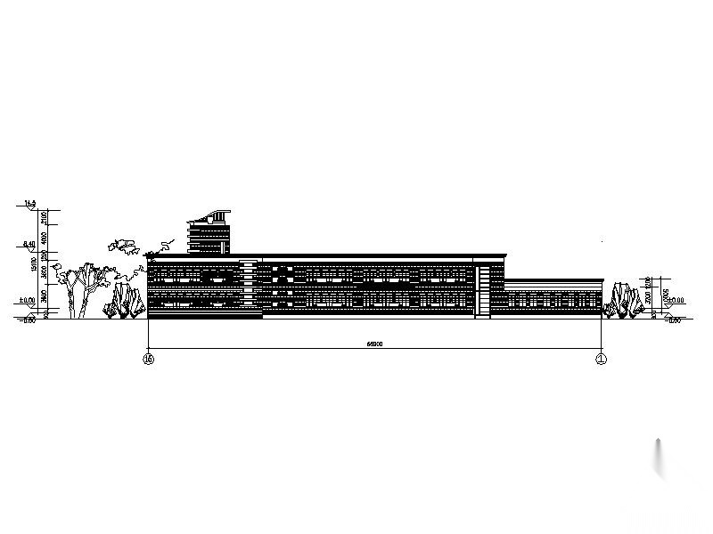 某十二班小学建筑方案CAD图cad施工图下载【ID:166551175】