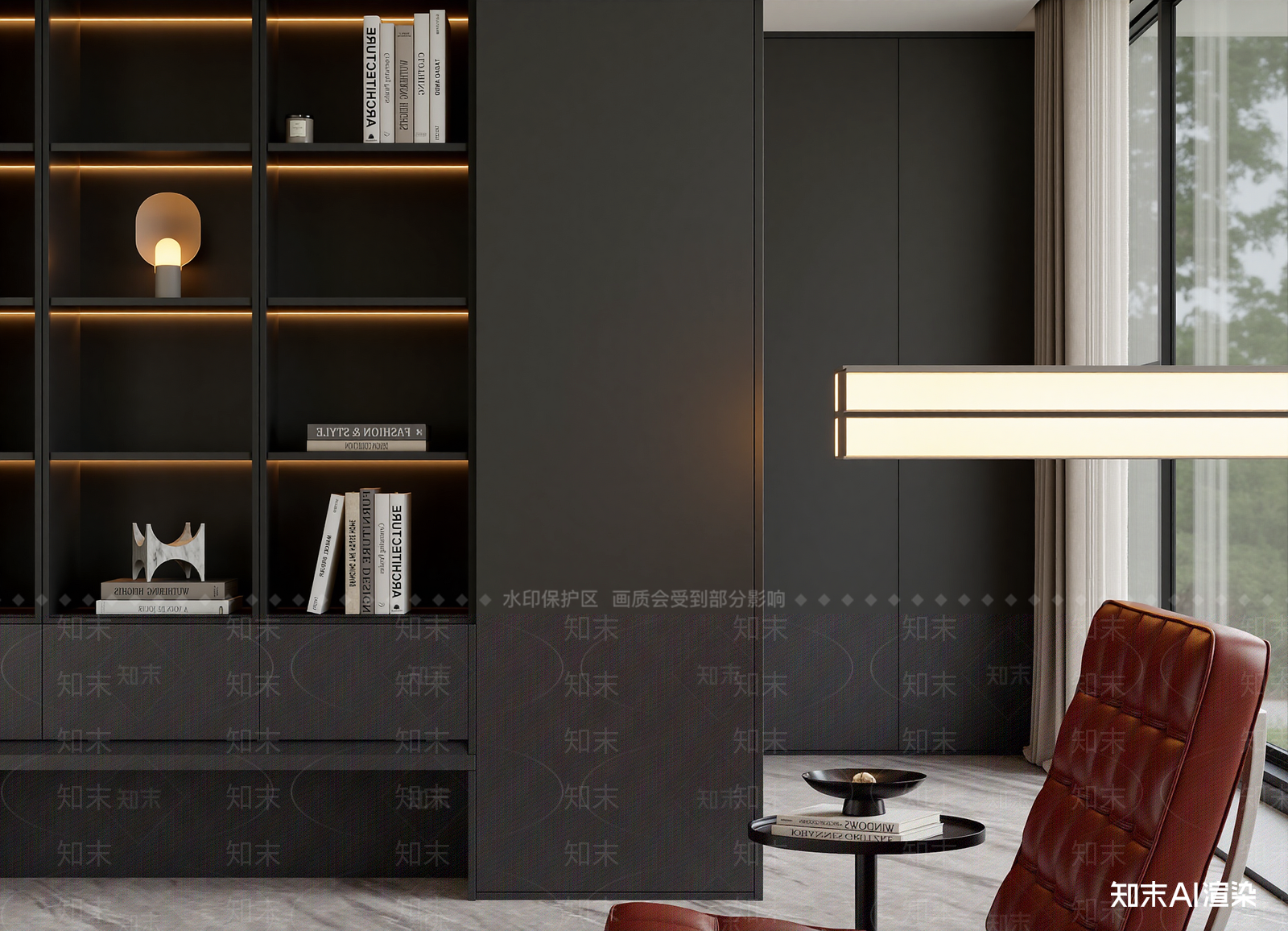 现代书房3D模型下载【ID:1215091324】