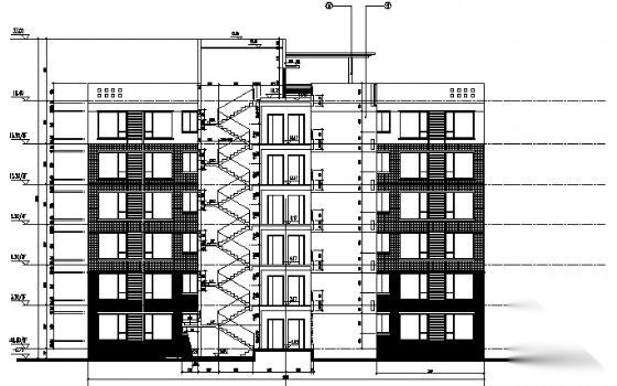 某六层住宅楼A3型建筑方案图施工图下载【ID:149847162】