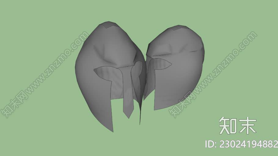 希腊的头盔SU模型下载【ID:1162233736】