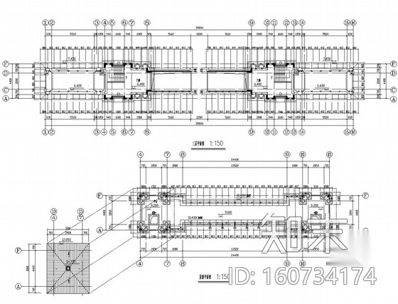 高档小区石材大门建筑施工图施工图下载【ID:160734174】