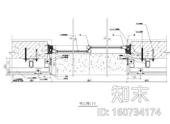 高档小区石材大门建筑施工图施工图下载【ID:160734174】