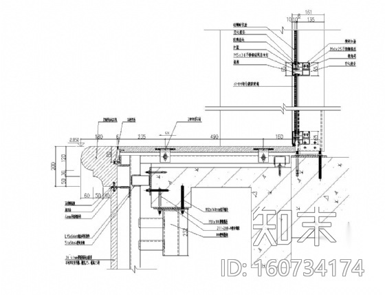 高档小区石材大门建筑施工图施工图下载【ID:160734174】