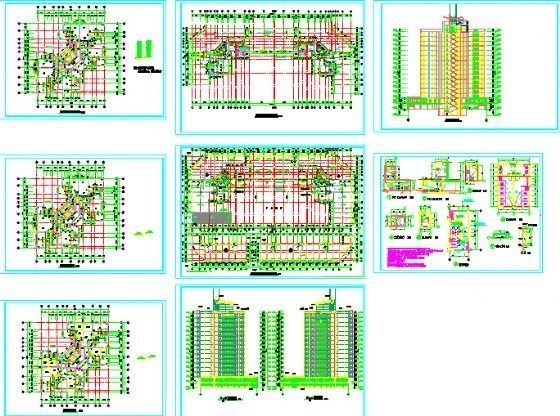 某十六层办公楼建筑方案图cad施工图下载【ID:151431193】