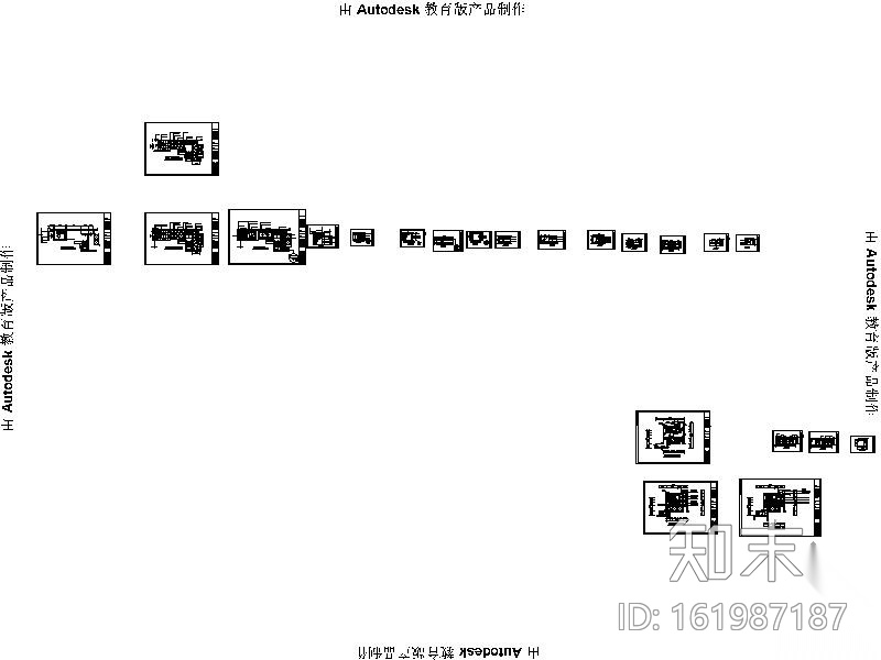 某酒店入户大厅室内装修图cad施工图下载【ID:161987187】